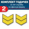 Набор годичек 10 лет оливковый фон желтый шелк 2 шт